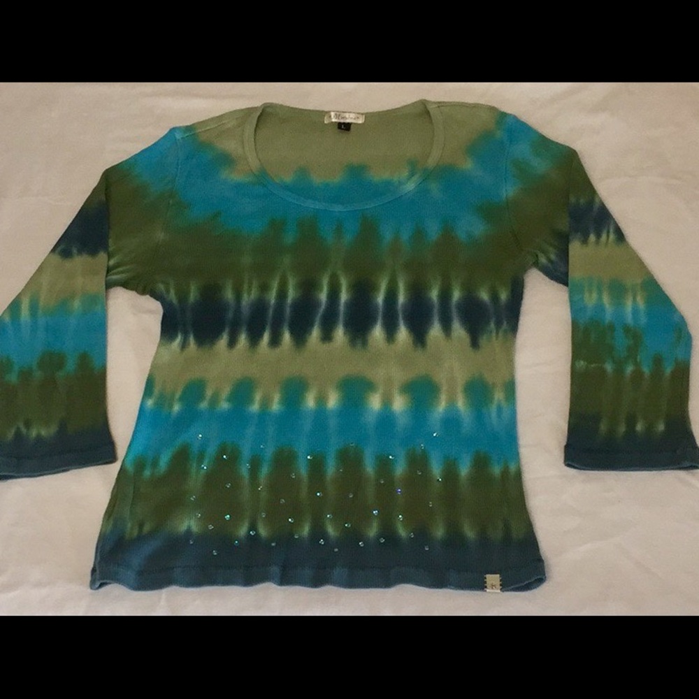 Large Multi-Color Marabou Long Sleeve Shirt.